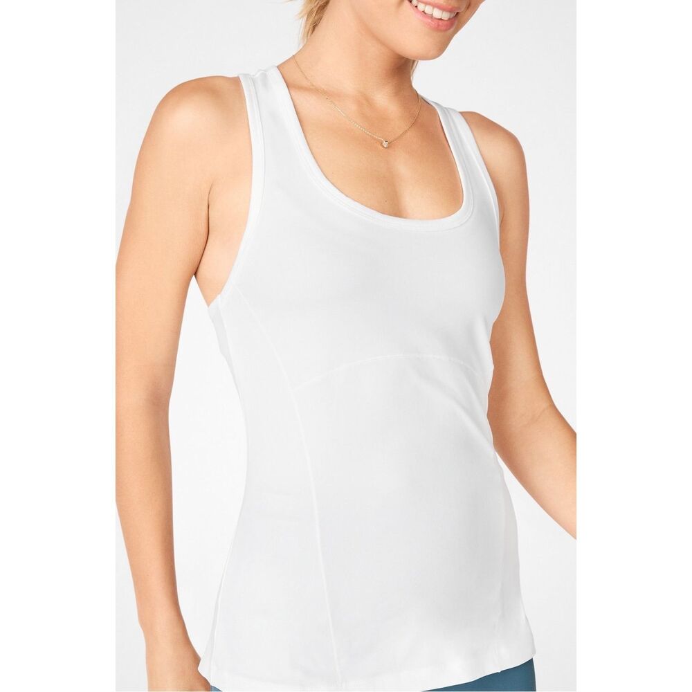FABLETICS Women’s White Phoenix Racerback Tank Size Medium